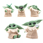 6 tk M&auml;ngumeister Baby Yoda Darth PVC tegevuskuju Anime kujude kollektsioon Mini m&auml;nguasja mudel re jaoks