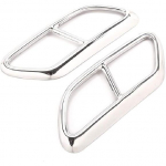 for Volvo S60 XC90 V90 2016-2020, Stainless Steel Car Pipe Throat Exhaust Outputs Tail Frame Cover Trim Exterior Accessories