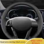 Car Steering Wheel Cover For Kia K5 Optima 2011 2012 2013 ized DIY Car Accessories Interiors Original Steering Wheel Braid Red Blue Thread