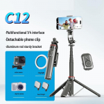 C12 Kaasaskantav Pikendatav Statiiviga Selfie Stick