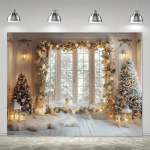 J&otilde;ulup&auml;eva peokaunistus taustriie talvine lumestseen J&otilde;ulupuu seinavaip, mis sobib koju &otilde;ues 100*130 Rod Pocket 1pcs white