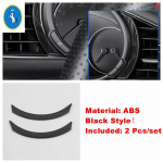 ABS Car trument Dashboard Display Decor Stripes Cover Trim For Mazda 3 BP - 2024 Stainless Steel Interior Accessories Black Style