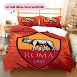 AS Roma Jalgpalliklubi Muster Voodipesu Tekikott Komplekt Kodu Kaunistus Kingitus (1 * tekikott + 2 * padjap&uuml;&uuml;r ilma t&auml;idiseta) 135x200cm