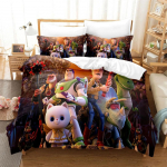 Multikas Toy Story Tekikott Padjap&uuml;&uuml;r Voodipesukomplekt T&auml;iskasvanu Poiss T&uuml;druk Magamistoa Kaunistus Laste Kingitus &Uuml;he- Kahekohaline Suur Suurus 180*220cm 3pcs