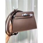 Tantsukott anemoon lilla swift esimene kiht veisenahk uus v&auml;ike ruudukujuline kott moodne mitmek&uuml;lgne kahekordse rihmaga naiste kott 21x7.5x18cm gray