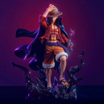 Uus One Piece animefiguur Luffy Neli Keisrit Monkey D. Luffy tegevuskuju 25cm PVC kogutav mudel Nukud M&auml;nguasjad With box valge