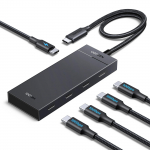 UGREEN USB C jaotur 100W PD, 10Gbps USB C, 5 porti, 10Gbps andmeedmeedastus, 100W PD, &uuml;hildub MacBooki, iPadi, iPhone Pro ja teiste USB C seadmetega