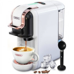 Machine &agrave; Caf&eacute; Multi Capsules - HiBREW - 5 en 1 - Pression 19 Bars - Arr&ecirc;t Automatique - Blanc