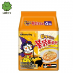 Samyang Buldak Kuum Kana Ramen 3 Maitset Komplekt (Roosa / Juustu / Carbonara) 140g | Korea v&uuml;rtsikad praetud nuudlid Cheese