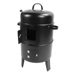 BBQ suitsetaja Vertikaalne suitsetaja Vertikaalne s&ouml;e suitsetaja 3 &uuml;hes 3-kihiline grill BBQ suitsetaja BBQ grill termomeetriga toiduvalmistamiseks must