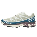 SALOMON XT 6 Fabric Low top Mud Contagrip&reg; Running Shoes Unisex Mineral Gray Deer Blue White Snow Peaks 492579 37⅓