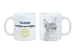 Chausie - cat mug, cheerful mug for a dog lover, personalized gift from the Art-Dog brand