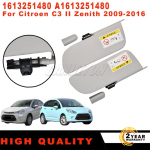 New Sun visor Interior sunshade kit Left Right A1613251480 1613251480 For Citroen C3 II Zenith Easy tallation car accessories Left
