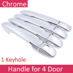 Car exterior Accessories Chrome Carbon Fiber Door Handle Cover Stickers for Toyota Venza AV10 10 2008 2009 2010 2011 2012~2017 Chrome 0 button