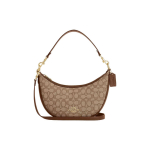 Coach Aria &Otilde;lakott 26 Klassikaline Monogramm Metallosad T&otilde;mblukuga Sulgemine Nahast Poolkuu Kuju Kott Keskmine Naiste &otilde;lakott Pruun CO997-IMVGB Basic Set (Bag+Dust Bag)