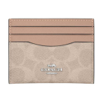 Coach 10 Br&auml;ndi logo Mitme kaardipesa Nahast kaardihoidja Naiste kaardihoidja Liivakollane Hall-Pruun CZ286-SVPWH Basic Set (Bag+Dust Bag)