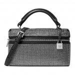 Michael Kors MK Jana Lock Crossbody kott h&otilde;bedase riistvaraga Suede minikott Naiste k&auml;ekotid Must 32F5SQ1C1U-BLACK Basic Set (Bag)