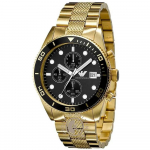 Emporio Armani Ajalooline Kollektsioon Must Kuldne Metall Meeste Kvarts Kronograaf AR5857 must