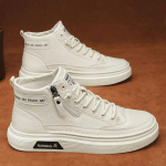 Meeste nahksaapad T&otilde;mblukuga Meeste tossud Moodsad poolsaapad K&otilde;rge &uuml;laosaga Meeste saapad Soliidsed spordijalatsid 2024 Trend Mootorrattasaabas 39 beež