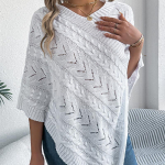 Naiste palmikmustriga keep-kampsun, &uuml;lem&otilde;&otilde;duline, avatud esiosaga pont&scaron;o-mantel, vabaaja, &uuml;hev&auml;rviline XL