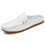 Kerged Meeste Muller Uus Saabumine V&auml;ljas Meeste Vabaaja Kingad Nahast Meeste Sisse Libistatavad Kingad K&otilde;igega Sobivad Luksusbr&auml;nd Meeste Kingad 39 valge