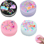 Taba Squishy m&auml;nguasjad 4-pakk, Kassikujundusega, Kaasaskantavad, Mitmev&auml;rvilised, Stressileevendavad Fidget m&auml;nguasjad, Aeglaselt t&otilde;usvad