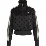 Adidas Originals Satiin Tr&uuml;kitud T&auml;piline Spordi Seisukrae T&otilde;mblukuga Triibuline Pikkade Varrukate Jakk Naiste Jakid KV1166 XS