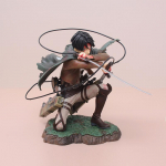 18CM Animekuju Attack On Titan Levi Ackerman Vankumatu M&otilde;&otilde;k Eemaldatav Mudelm&auml;nguasi PVC Eriv&auml;ljaanne Stseen Verine Lahing No box