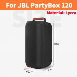 K&otilde;lari tolmukate JBL PartyBox 1000/720/710/520/320/310/120/Ultimates mustale k&otilde;larile Reisi-kaitse-s&auml;ilituskott