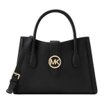 Michael Kors MK Gabby Letter Metalllogo Kunstnahast &Otilde;la-Risti-keha Totes Kott Keskmine Naiste kotid Must 35S3G5GS6O-001 Basic Set (Bag+Dust Bag)