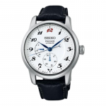 SEIKO 100 meetrit veekindel Automaatne nahkrihmaga 40,2 mm meeste k&auml;ekell valge sihverplaat SPB401J1