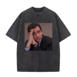 The Office Dunder Mifflin Dwight pestud T-s&auml;rk TV-saade Scranton The Electric City T-s&auml;rgid Unisex Gooti Rock Vintage T-s&auml;rgid XL gray