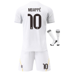 Real Madrid 10# Mbappe Laste Jalgpallis&auml;rk Valge Noorte Jalgpallikomplekt Spordir&otilde;ivad 110-120 CM valge