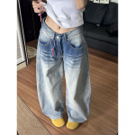 Naiste Madala V&ouml;&ouml;kohtuv&auml;rvilised Pesu Laiad Jalad Jeansid L&otilde;dvad Vabaaja Kottis Denim P&uuml;ksid XS sinine