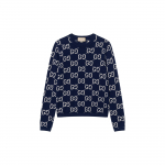 Gucci GG Villane Jacquard Kampsun 'Sinine Iivoor' Meeste 692900-XKCC5-4492 XS