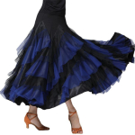 Naiste kaasaegne tantsukost&uuml;&uuml;m Flamenko valss Ballroom Tantsu seelik Klassikaline Big Swing Hispaania pikk seelik One Size kollane