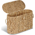 Tualettpaberi hoiukorv, Tualettpaberi hoidja kaanega - mahutab kuni 9 megapaki, Kodu vannitoa sisustuse korraldaja Storage basket brown