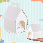 12 tk adopteerimiskoera peo kingikotid, koerakuudi kujulised kingikarbid ukse ja k&auml;epidemega, kokkupandavad ja ise v&auml;rvitavad pappkarbid 10x12x18cm