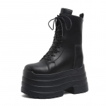 2025 Uued 10cm K&otilde;rge Kontsaga Saapad Naistele Moodsad Mustad Paeladega Punk Stiilis S&uuml;gisesed Cosplay Jalan&otilde;ud Gooti Platvormsaapad Bottes Femme 35 must