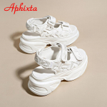 Aphixta Suvised 7,5 cm Platvormsandaalid Naiste Kiilkontsaga Kingad Reguleeritava Takjakinnitusega Siidkangad Lahedad Rannaslipprid Suurused Kuni 42 35