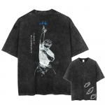 Gojo Satoru Jujutsu Kaisen T-s&auml;rk Meeste Naiste T-s&auml;rk Pestaud Puuvillane T-s&auml;rk R&otilde;ivad Suvine L&uuml;hikeste Varrukatega &Uuml;lem&otilde;&otilde;dulised T-s&auml;rgid Streetwear S