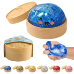 Aeglaselt kerkiv squishy pelmeen stressileevendusm&auml;nguasi 9 cm auruti disain helesinine lastele t&auml;iskasvanutele antistressm&auml;nguasi