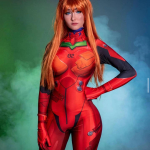 T&auml;iskasvanute Anime Asuka Langley Soryu Mari Rei Ayanami Cosplay Kost&uuml;&uuml;m Asuka Test &Uuml;likond Zentai &Uuml;likond Halloweeni Bodysuit Height120-130cm red