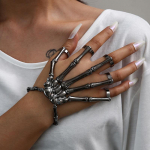 Uued K&auml;eehted Mood Punk Kolju K&auml;eluu Mitmek&uuml;lgne Reguleeritav Integreeritud Keti S&otilde;rmus one size(17-20cm)