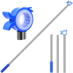 Aknakang Avaja, 80-120cm Reguleeritav Roostevabast Terasest Avamiskang Katuseakende & Kardinate jaoks, Nupuga Lukustatav Mitmeosaline P&ouml;&ouml;ninguluugi Kang koos 1PCS blue