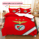 SL Benfica Mustriga Voodipesu Tekikott Komplekt Kodu Kaunistus Kingitus (1 * tekikott + 2 * padjap&uuml;&uuml;ri ilma s&uuml;damikuta) 140x200cm