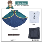 KonoSuba Cosplay Kost&uuml;&uuml;m: Kazuma Satou & Aqua tegelaskuju kost&uuml;&uuml;m XL blue