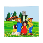 Heidi T&uuml;druk Alpidest Tekk Multifilmi Anime Flanell Vana Soe Visketekid Kodu Tekstiilide Kaunistuseks Auto 130cmx150cm