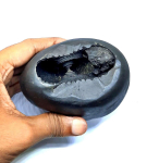 Shaligrami kivi Lakshmi-Narsimha ji | Nepali Gandaki j&otilde;gi Chakra Saligram Haruldane Lakshmi Narayana Shaligram Shila/Laxmi Narayan Salagram 7.62 CM gray