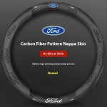 Ford Mondeo Focus Raptor Puma Edge Explorer Ecosport Ranger F150 Kuga Autole libisemisvastane s&uuml;sinikkiust nahast rooliratta kate black